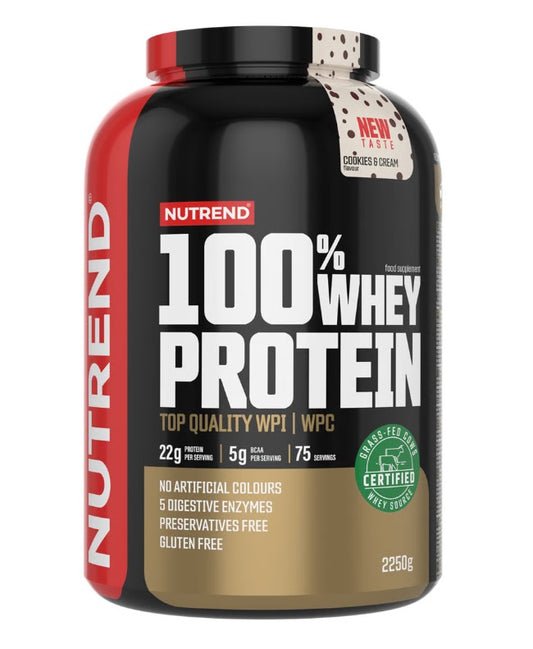 100% Whey Protein, Cookies & Cream - 2250 grams