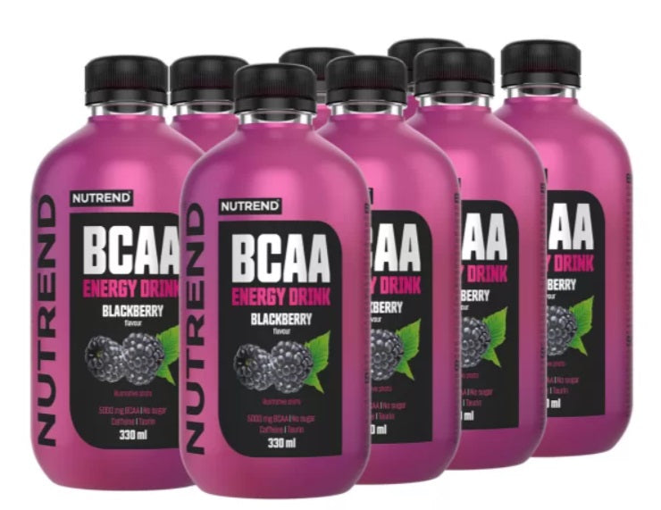 BCAA Energy Drink, Blackberry - 8 x 330 ml.