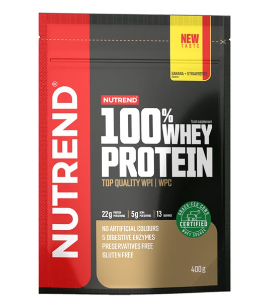 100% Whey Protein, Banana + Strawberry - 400 grams