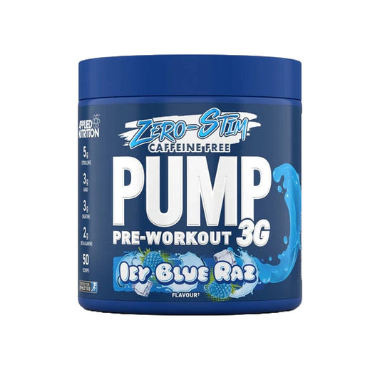 Pump 3G Pre-Workout (Zero Stimulant) (EAN: 5056555204993), Icy Blue Raz - 375 grams