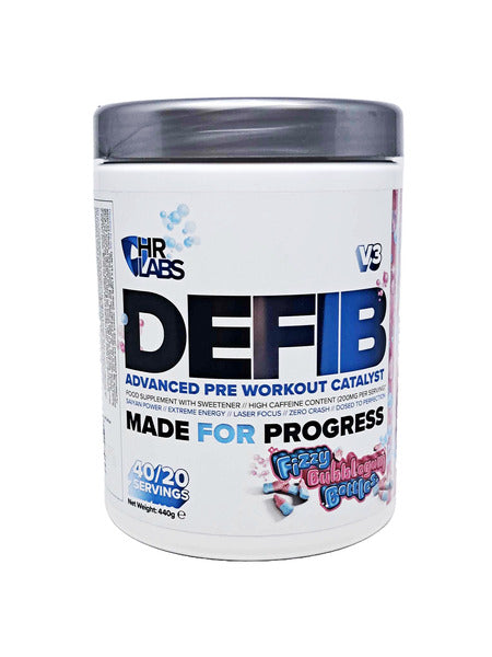 Defib V3 - Advanced Pre Workout Catalyst, Fizzy Bubblegum Bottles - 440 grams