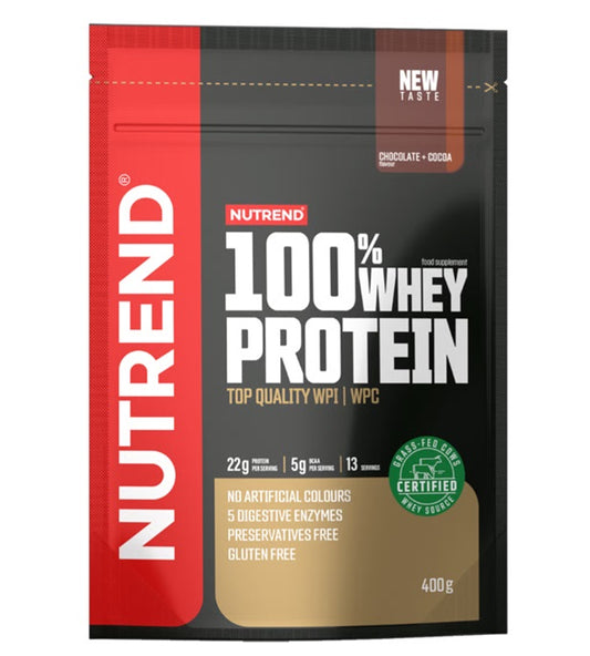 100% Whey Protein, Chocolate + Cocoa - 400 grams