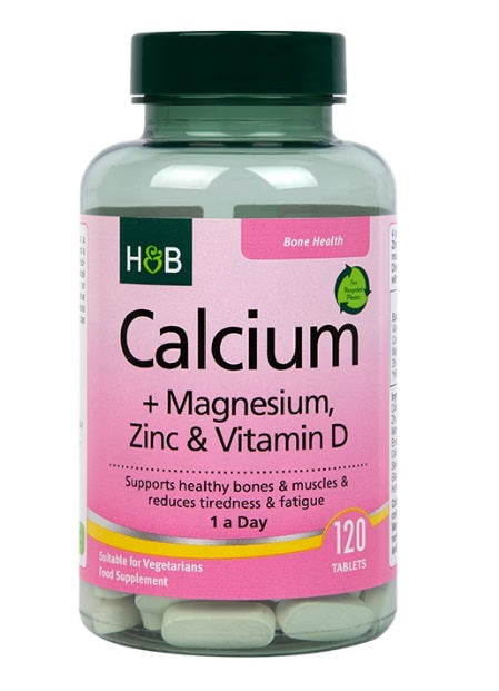 Calcium + Magnesium, Zinc & Vitamin D - 120 tablets