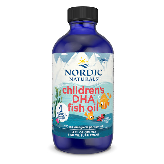 Children's DHA, 530mg Omega-3 Strawberry - 119 ml.
