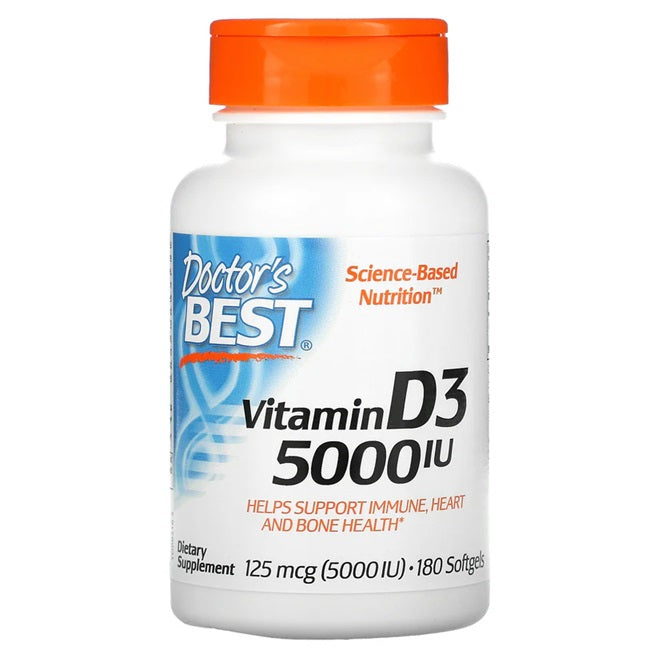 Vitamin D3, 5000 IU - 180 softgels