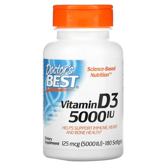 Vitamin D3, 5000 IU - 180 softgels