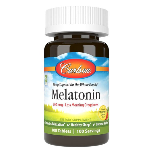 Melatonin, Natural Strawberry Lemon - 100 tablets