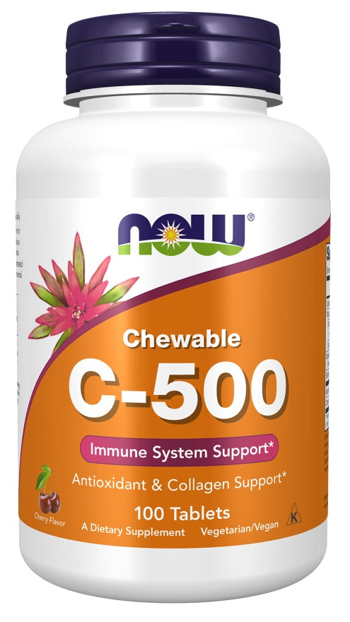 Vitamin C-500 Chewable, Cherry - 100 tablets