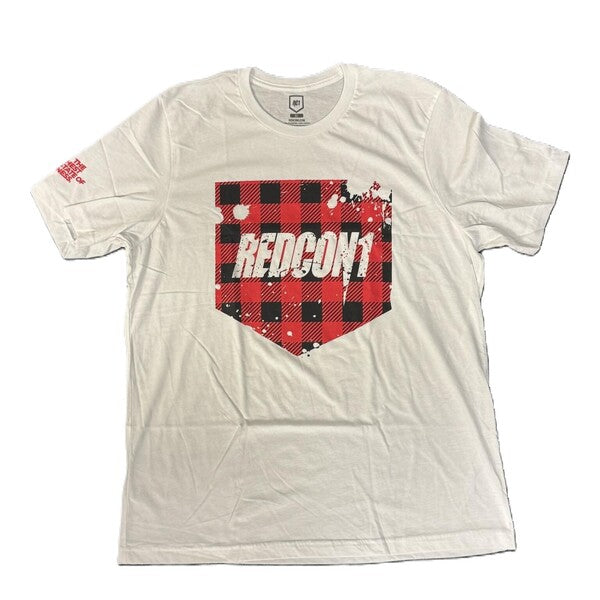 Red Plaid Shield T-Shirt - XX-Large