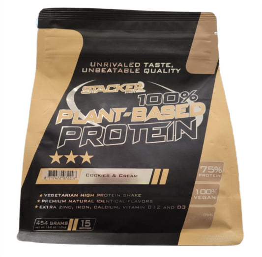 100% Plant Based Protein, Cookies & Cream - 454 grams