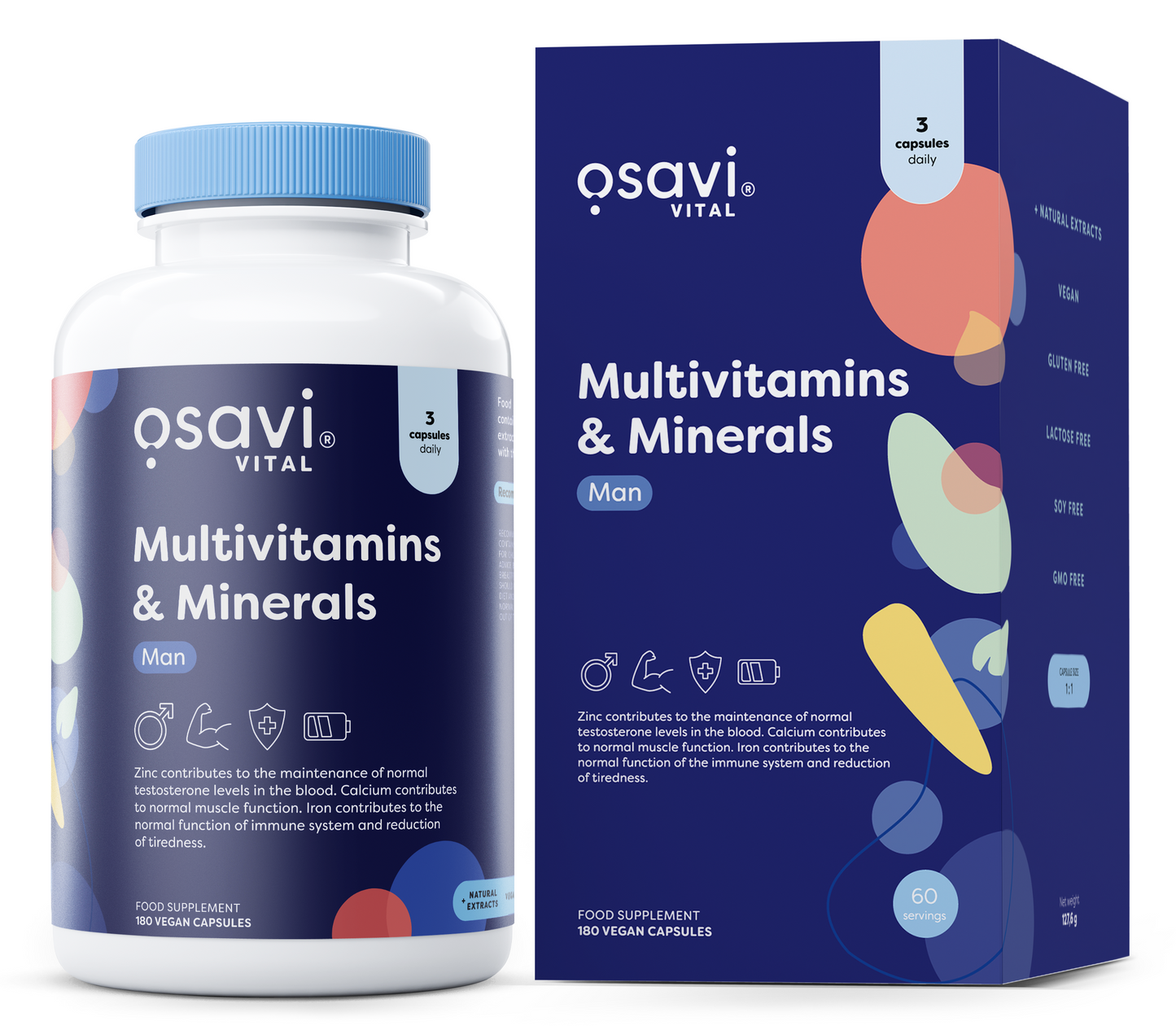 Multivitamins &amp; Minerals Man - 180 vegan caps