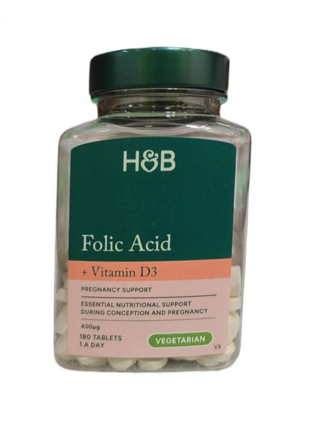 Folic Acid + Vitamin D3 - 180 tablets