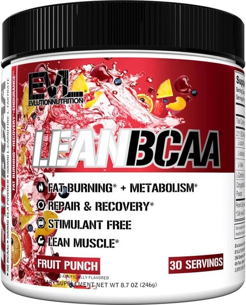 Lean BCAA, Fruit Punch - 246 grams