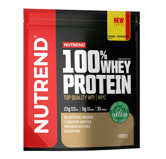 100% Whey Protein, Banana + Strawberry - 1000 grams