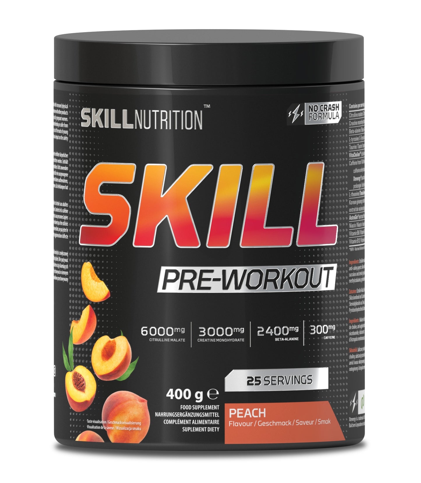 Skill Pre-Workout, Peach - 400 grams