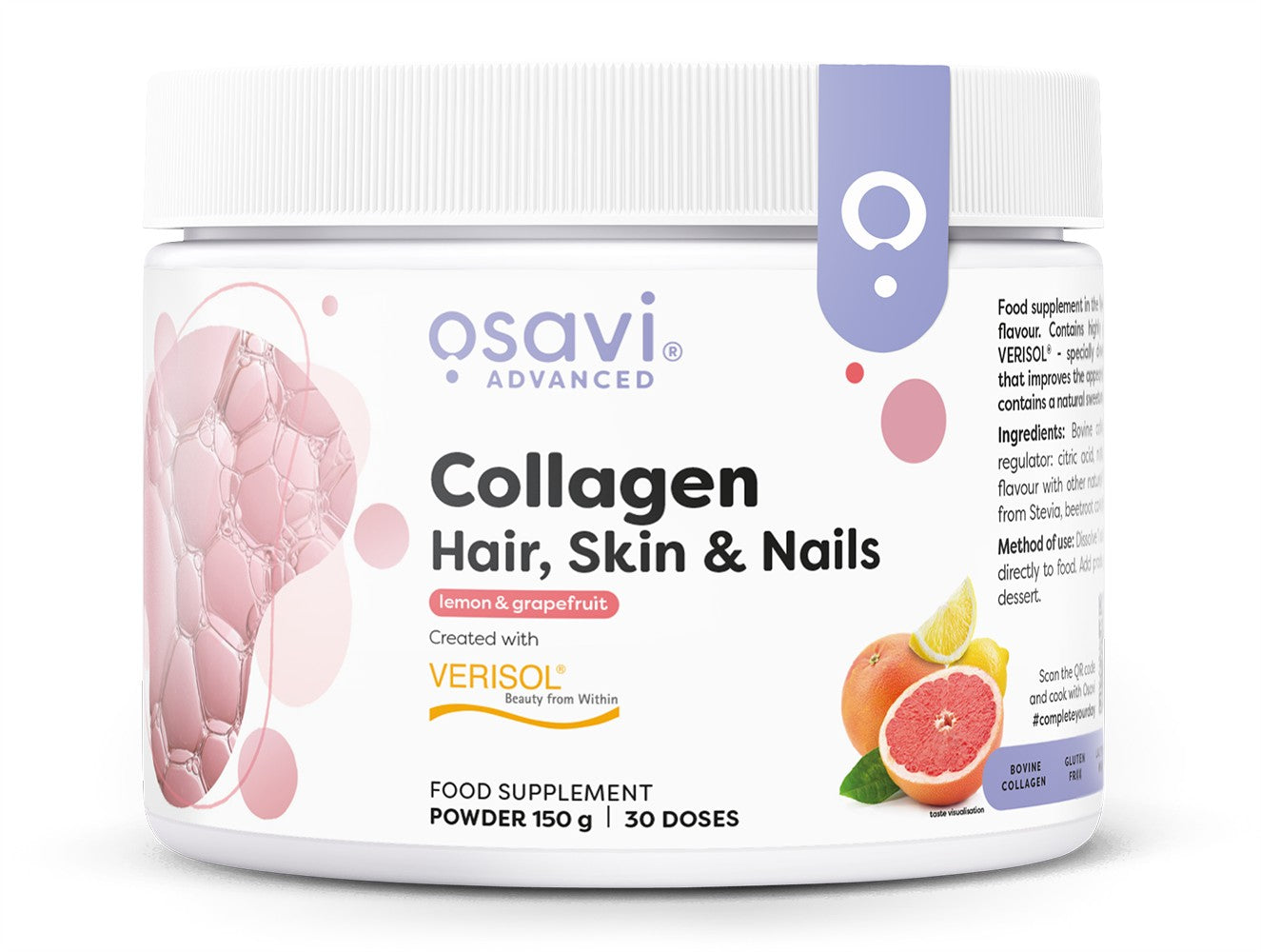Collagen Peptides (Hair, Skin & Nails), Lemon & Grapefruit - 150 grams