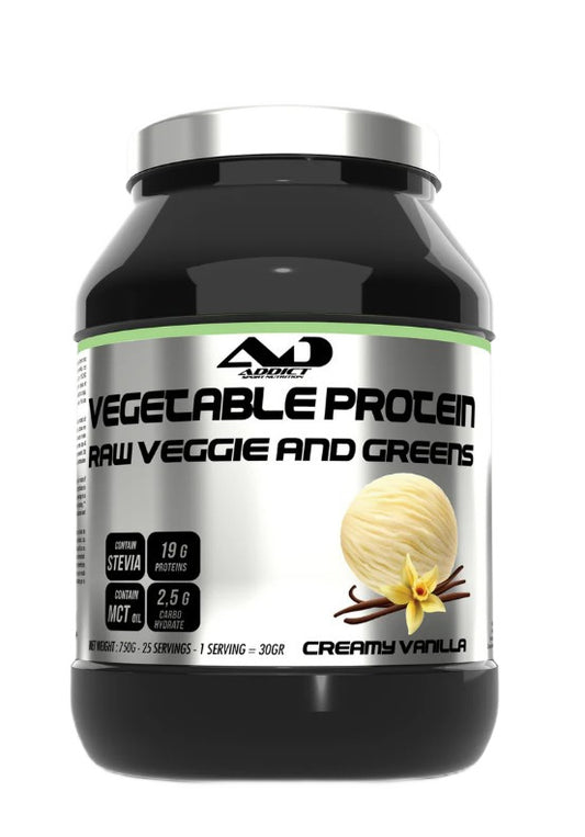 Vegetable Protein Raw Veggie and Greens, Creamy Vanilla - 750 grams