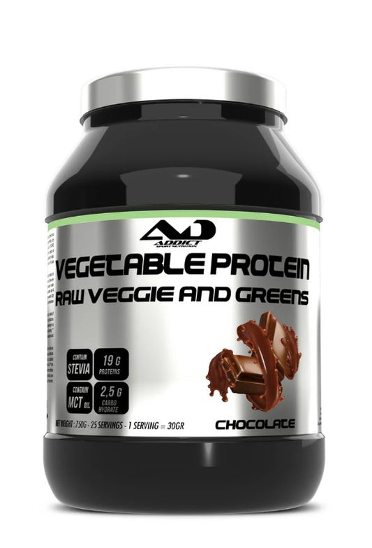 Vegetable Protein Raw Veggie and Greens, Chocolate - 750 grams