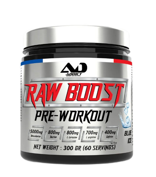 Raw Boost Pre-Workout, Blue Ice - 300 grams