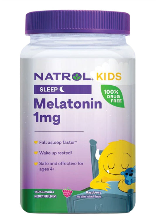 Kids Melatonin, 1mg (Raspberry) - 140 gummies