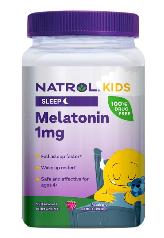 Kids Melatonin, 1mg (Raspberry) - 180 gummies