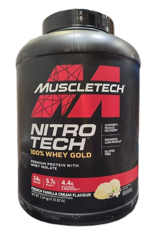 Nitro-Tech 100% Whey Gold, French Vanilla Cream - 2270 grams