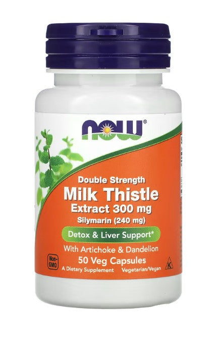 Milk Thistle Extract with Artichoke & Dandelion, 300mg Double Strength - 50 vcaps