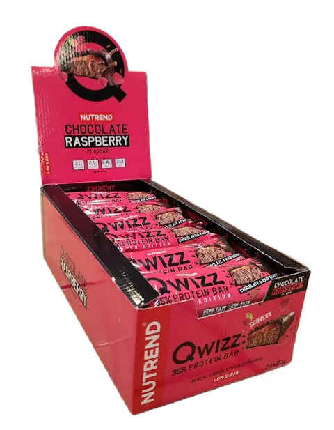 Qwizz 35% Protein Bar, Chocolate Raspberry - 24 x 60g