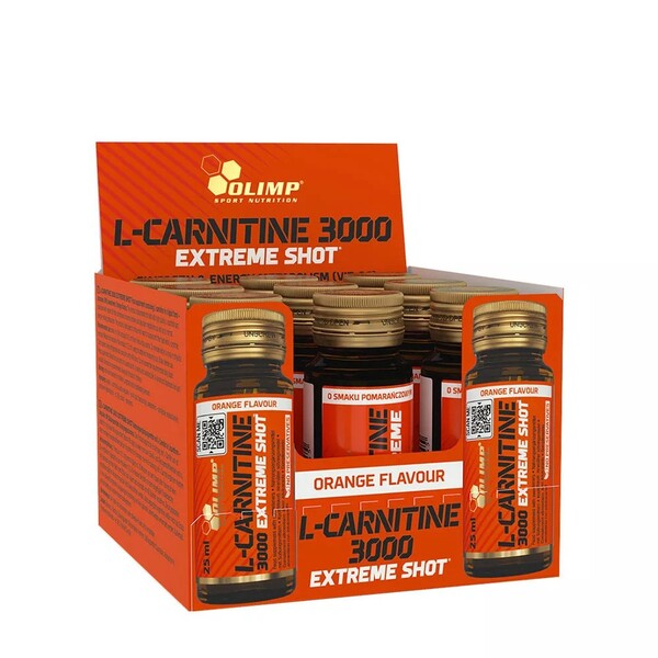 L-Carnitine 3000 Extreme Shot, Orange - 9 x 25 ml.