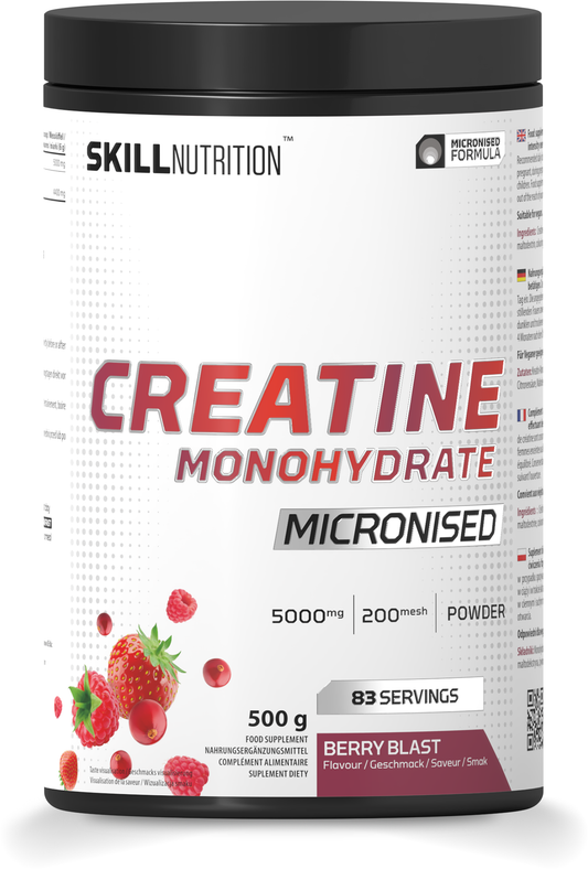 Micronised Creatine Monohydrate Flavoured, Berry Blast - 500 grams