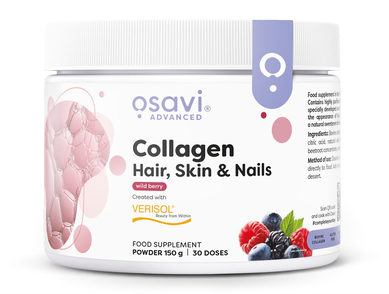 Collagen Peptides (Hair Skin & Nails), Wild Berry - 150 grams