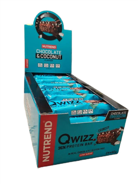Qwizz 35% Protein Bar, Chocolate & Coconut - 24 x 60g