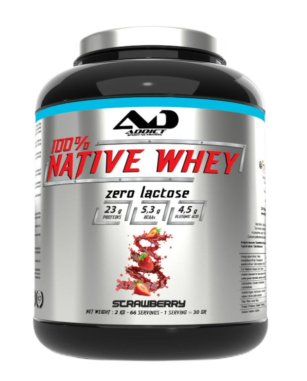 100% Native Whey Zero Lactose, Strawberry - 2000 grams