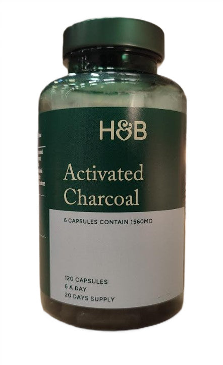 Activated Charcoal, 1560mg - 120 caps (EAN 5059604679742)