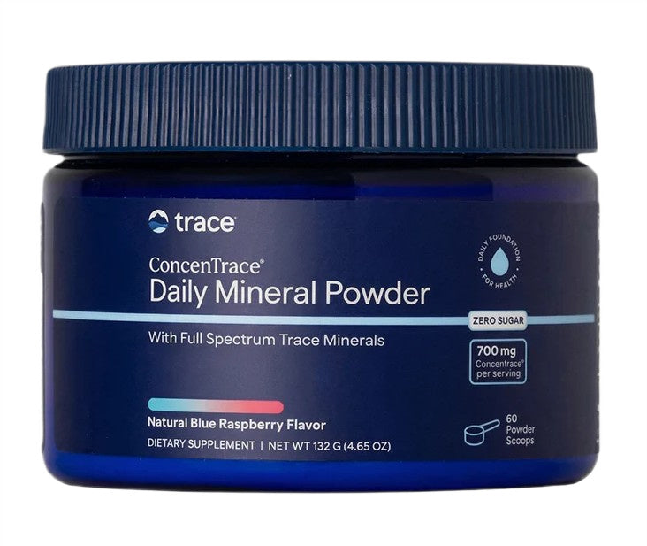 ConcenTrace Daily Mineral Powder, Natural Blue Raspberry - 132 grams