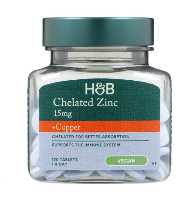 Chelated Zinc + Copper - 120 tablets (EAN 5059604701726)