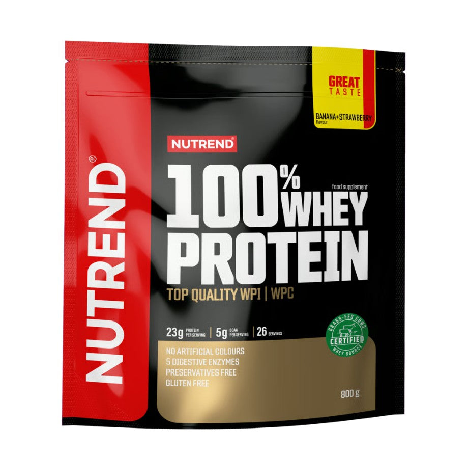 100% Whey Protein, Banana + Strawberry - 800 grams