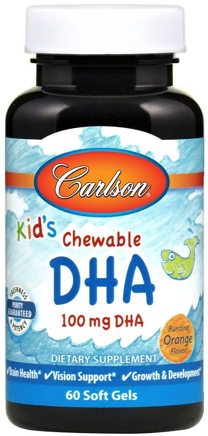 Kid's Chewable DHA, 100mg Orange - 60 softgels - VitaeSupps