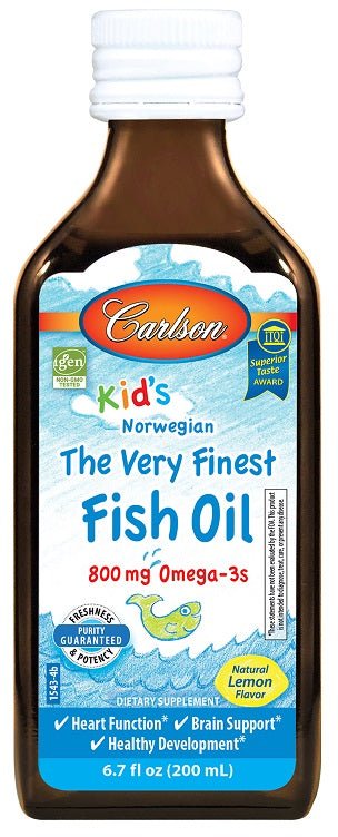 Kid's The Very Finest Fish Oil, 800mg Lemon - 200 ml. - VitaeSupps