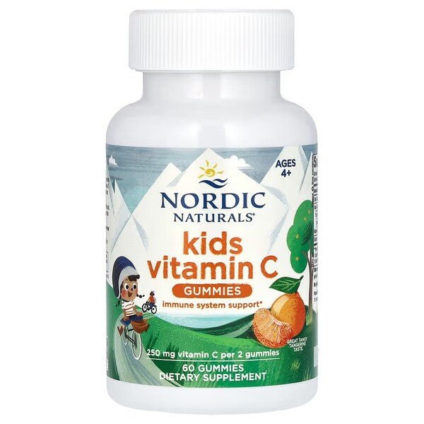 Kids Vitamin C Gummies, Tangy Tangerine - 60 gummies - VitaeSupps