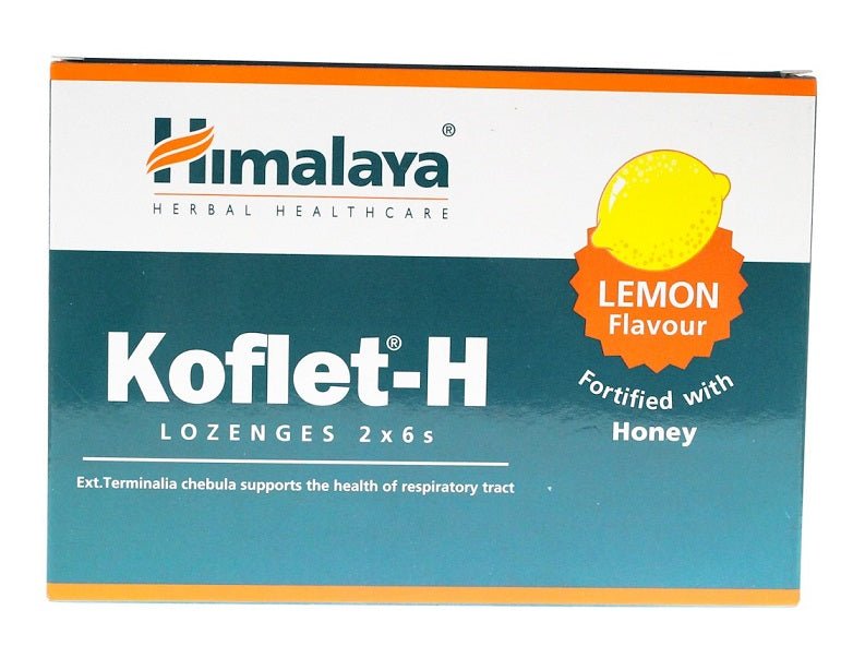 Koflet - H, Lemon - 12 lozenges - VitaeSupps