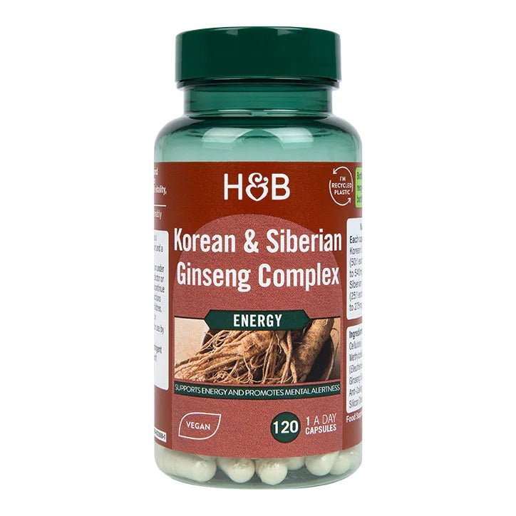 Korean & Siberian Ginseng Complex - 120 vcaps - VitaeSupps