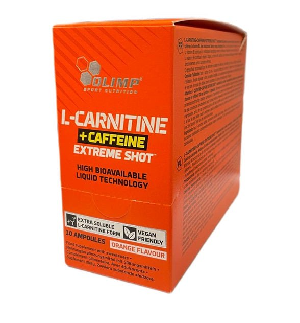 L - Carnitine + Caffeine Extreme Shot, Orange - 10 x 25 ml. - VitaeSupps