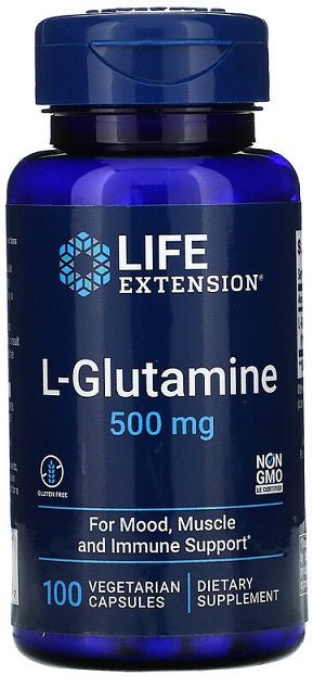 L - Glutamine, 500mg - 100 vcaps - VitaeSupps