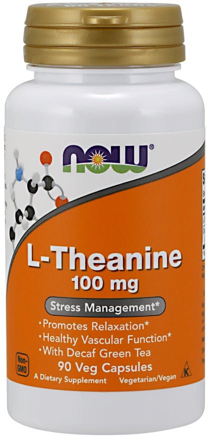 L - Theanine with Decaf Green Tea, 100mg - 90 vcaps - VitaeSupps