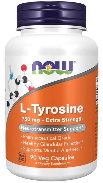 L - Tyrosine, Extra Strength 750mg - 90 vcaps - VitaeSupps