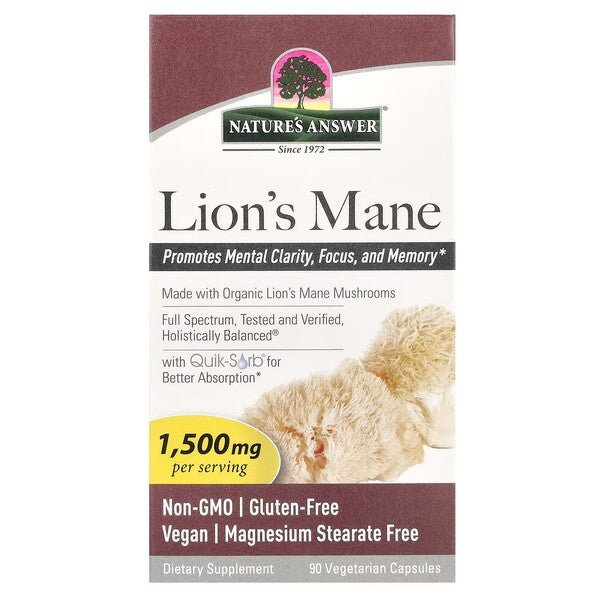 Lion's Mane, 1500mg - 90 vcaps - VitaeSupps