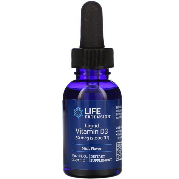 Liquid Vitamin D3, 50mcg (Mint) - 29 ml. - VitaeSupps