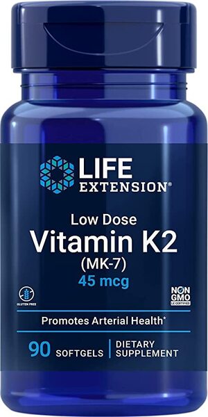 Low Dose Vitamin K2 (MK - 7), 45mcg - 90 softgels - VitaeSupps