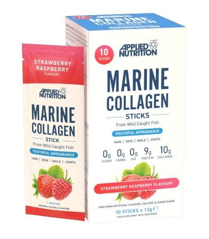 Marine Collagen Sticks, Strawberry Raspberry - 10 x 12g - VitaeSupps